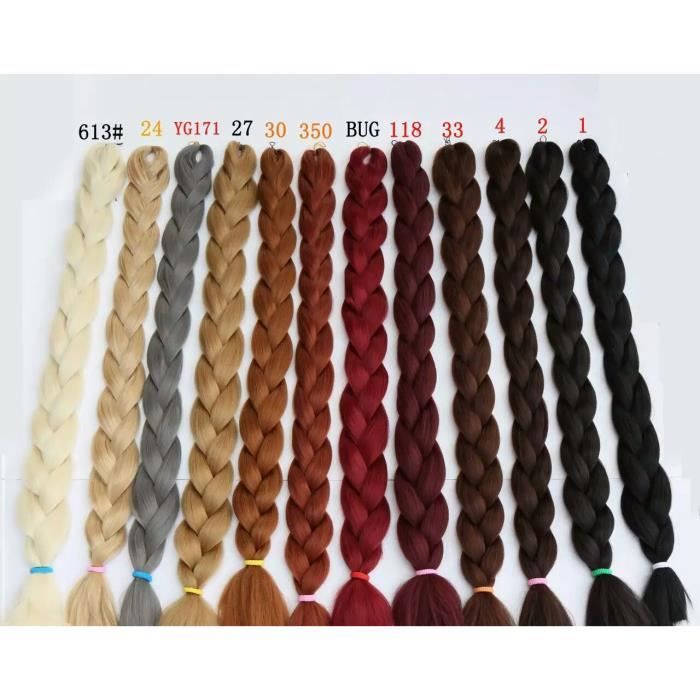 5 MECHE 41 POUCE SYNTHETIQUE BRAID KANEKALON FIBRE NOIR 