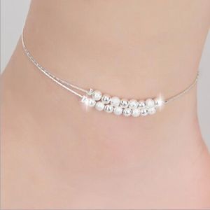 BRACELET , GOURMETTE perles mates femmes chaîne cheville Bracelet Pieds