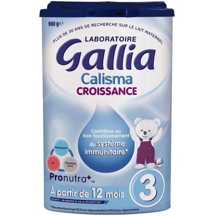 GALLIA Calisma Croissance Lait en poudre 3eme age 900g A partir de 12 mois