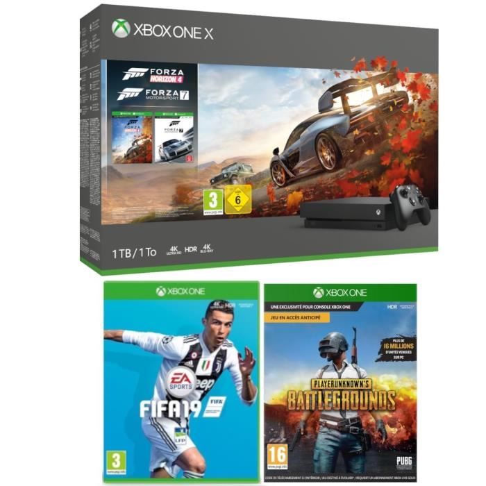 Xbox One X 1 To Forza Horizon 4 + Forza Motorsport 7 + Fifa 19 + PUBG