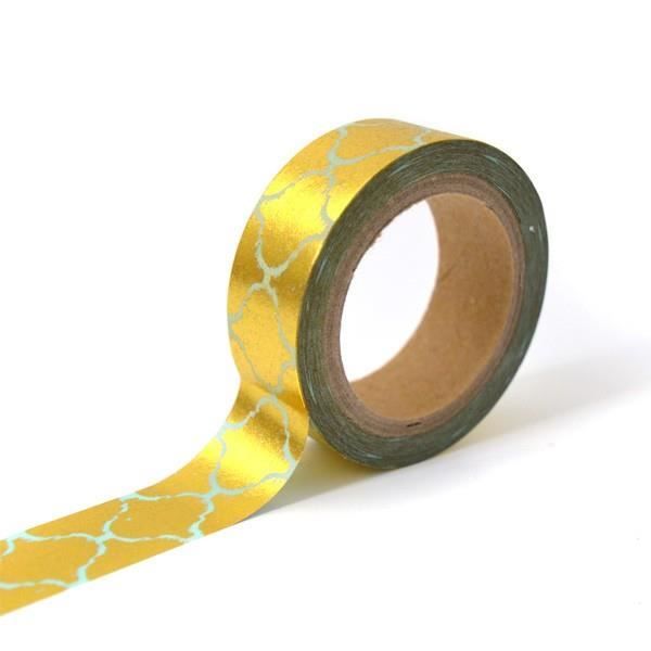 TOGA Masking tape - bleu frise orientale or - 10m