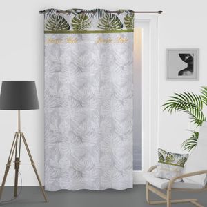 SOLEIL D'OCRE Rideau à oeillets Nouméa - 100% coton - 135 x 250 cm - Gris SOLEIL D'OCRE Rideau à oeillets Nouméa - 100% coton - 135 x 250 cm - Gris