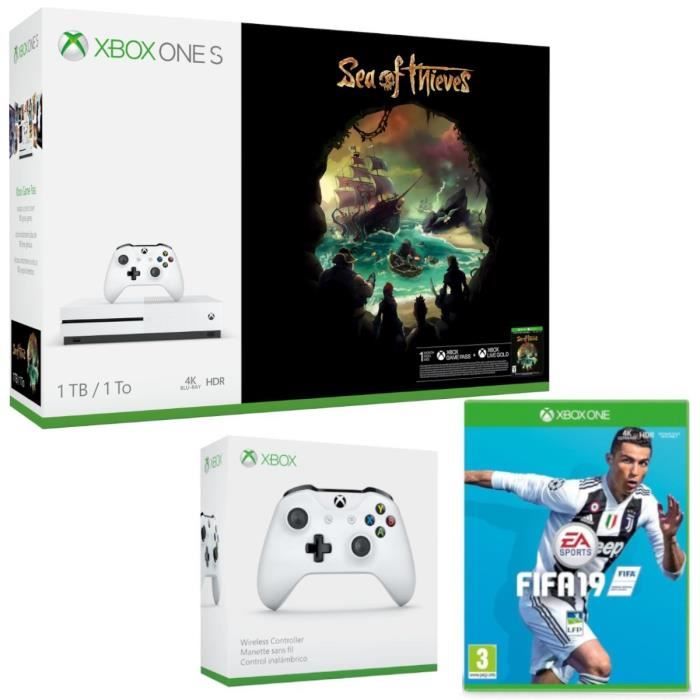 Xbox One S 1 To Sea of Thieves + 2e manette + Fifa 19