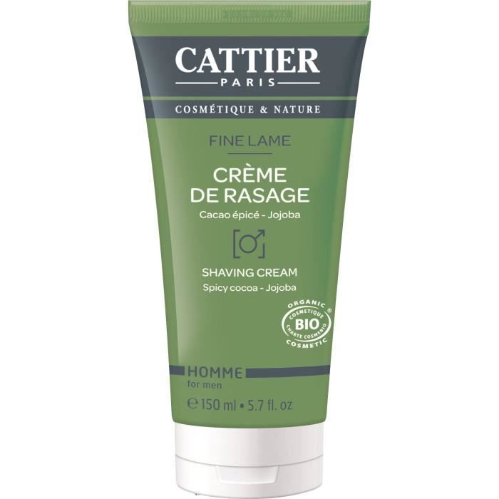 Cattier Homme Creme de Rasage Fine Lame 150ml