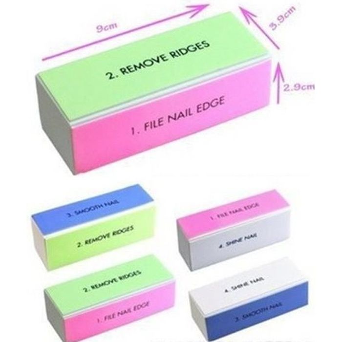 Lot De 5 Blocs Polissoirs Blancs Pro Pour Ongles – Anti-stries, Lisse Parfait Pour Gel Et Résine, Neufs