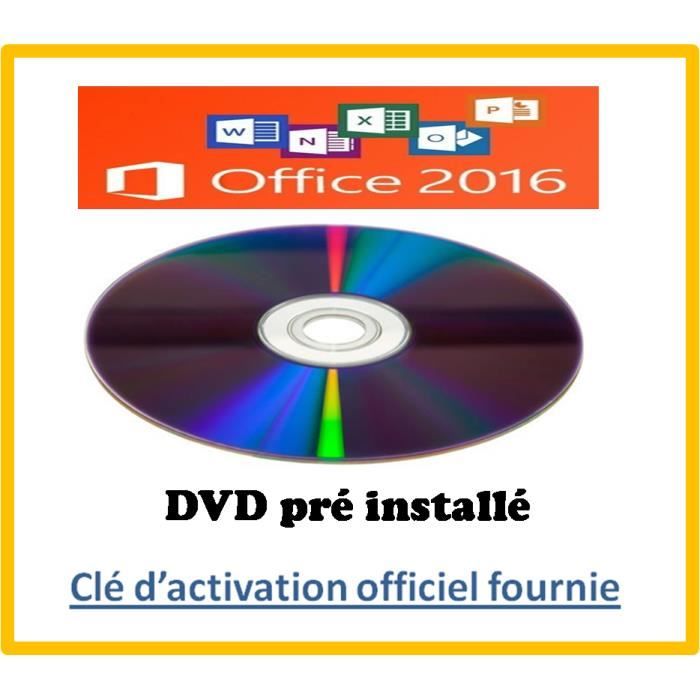 Office 2016 avec Windows 10 home 64 bitsDVD1