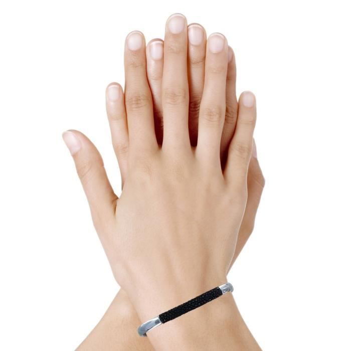 Les Poulettes Bijoux - Bracelet Mixte Demi Jonc2