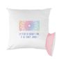 Coussin Bicolore Imprimé 40x40 Cm Kaamelott Roi Dagan Fleur 2 Rose