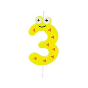 15/ cm vert Dekora Bougie g/éante chiffre 0 cire