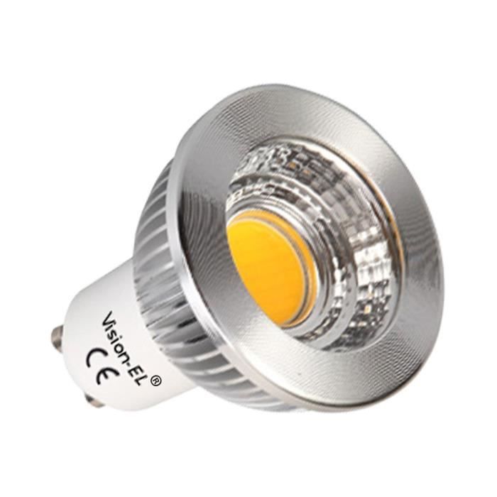 Led 4000°k Gu10 El Ampoule Vision Aluminium Dimmable luJcTKF13
