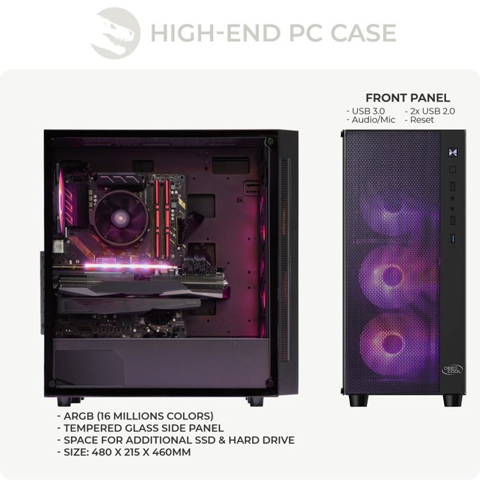 PC Gamer, Intel i3, GTX 1650, 240Go SSD, 1To HDD,2