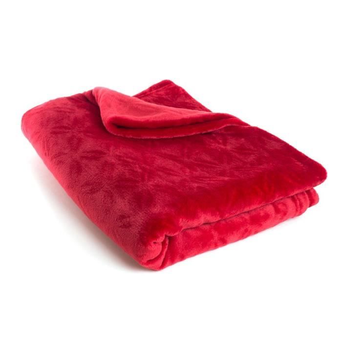 ANDORA Plaid Kassidy - 130x160 cm - Rouge - 100% polyester