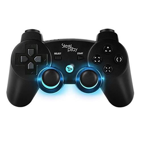 Manette Bluetooth noire Steelplay Pro Light Pad pour PS3