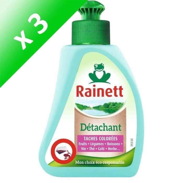 RAINETT Détachant Spécifique Avant Lavage Taches Colorées Oxygène Actif- Applicateur 75ml (Lot de 3)