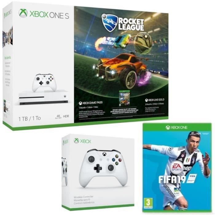 Xbox One S 1 To Rocket League + 2e manette + Fifa 19