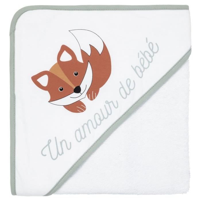 BABYCALIN Cape de bain Renard - 80 x 80 cm