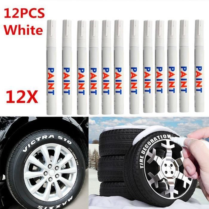 5pcs Stylo Pour Pneu Blanc Permanent Waterproof Pneu Stylet