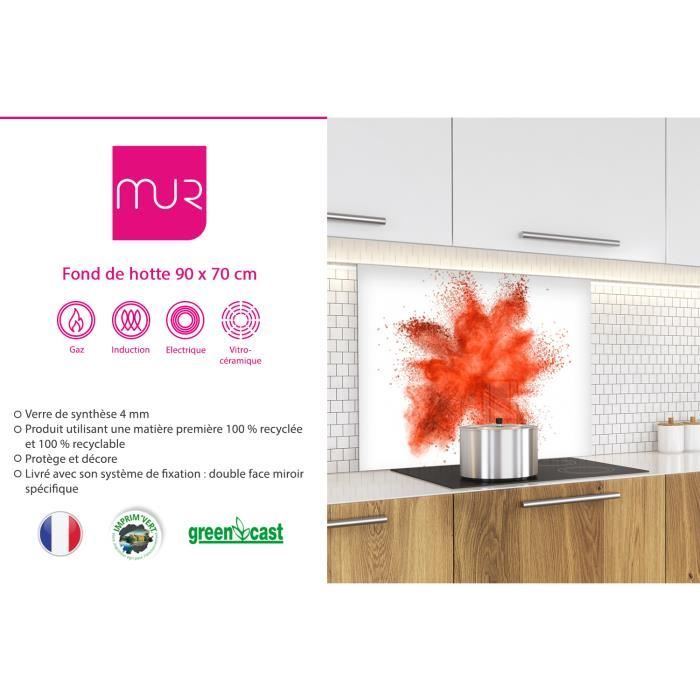 Fond de hotte "Explosion de poudre rouge"3