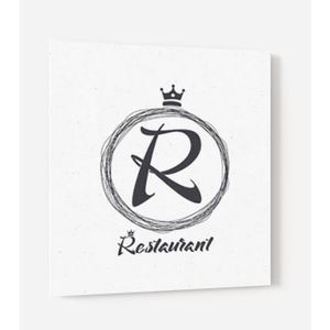 Fond de hotte "Restaurant" en Verre