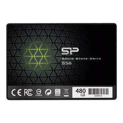 SILICON POWER SSD SATAIII TLC S56 480 GB 7mm 25 Noir Phison controller 3D TLC NAND