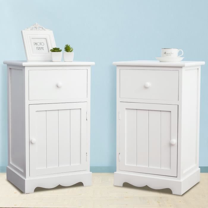 Tables De Chevet Rangements Table De Nuit 2er Set Nuit Armoire