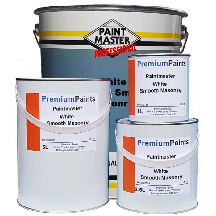 10 Litre Blanc Peinture Exteriure Maison Façade Acrylique Murs