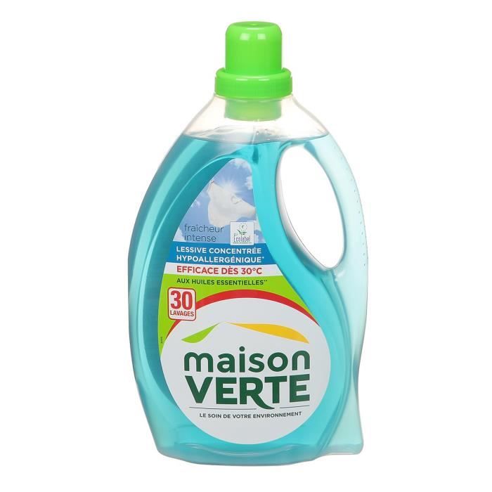 MAISON VERTE Lessive fraîcheur intense 30 lavages - 1,8 L ...