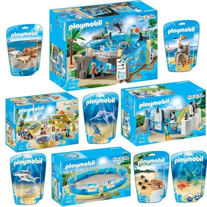 Playmobil Set Marine Aquarium composé de 9060 9061 9062 9063 9065 9066