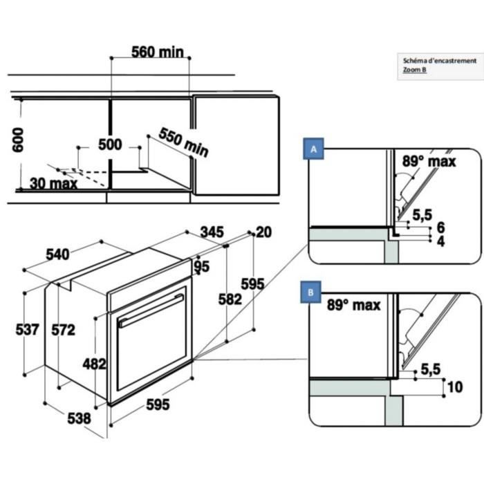 Four encastrable  AKZM 8080 IX Inox Porte froide3
