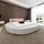 P184 Lit avec matelas 180 x 200 cm Rond Cuir arti