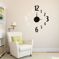 HORLOGE - PENDULE 3D Horloge Murale Pendule DIY Montre Autocollant S HORLOGE - PENDULE 3D Horloge Murale Pendule DIY Montre Autocollant S