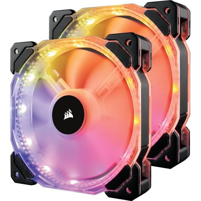 CORSAIR Ventilateur HD140 RGB LED - Dual Fans - With Controller