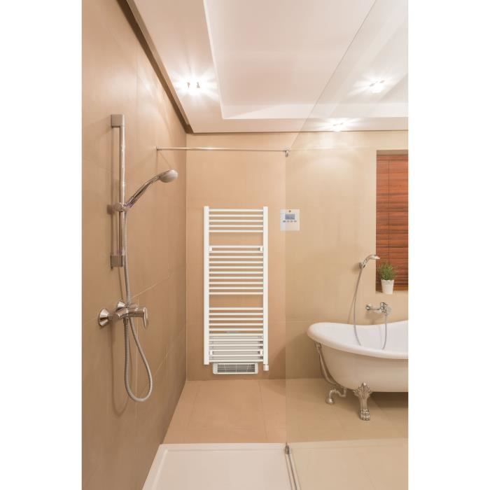 HELIOM Radiateur Sèche-serviettes électrique 1750 watts à inertie fluide avec soufflerie