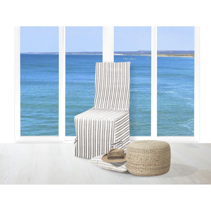 SOLEIL D'OCRE Housse de chaise Cotonnade - Marron Taupe