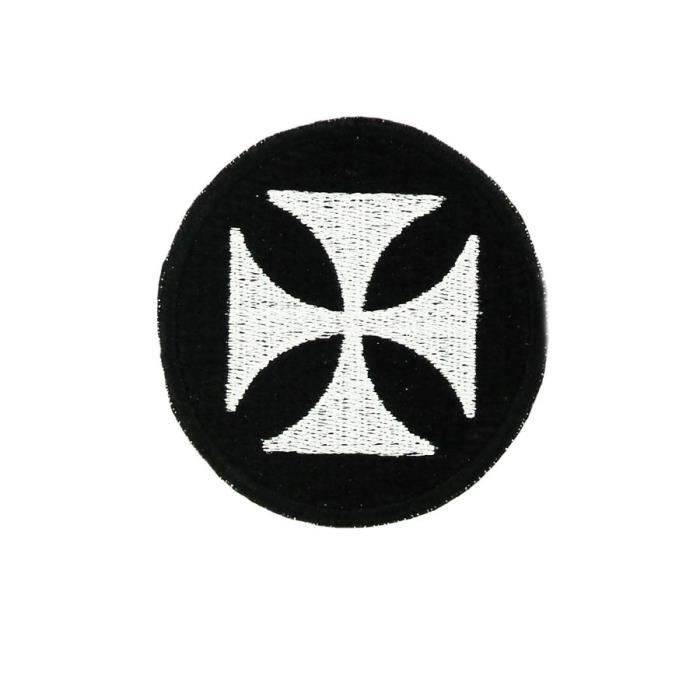 Épinglette Croix De Malte Biker Métal Noir 19x19mm - Accessoire Customisation Veste Moto - Cadeau Motard