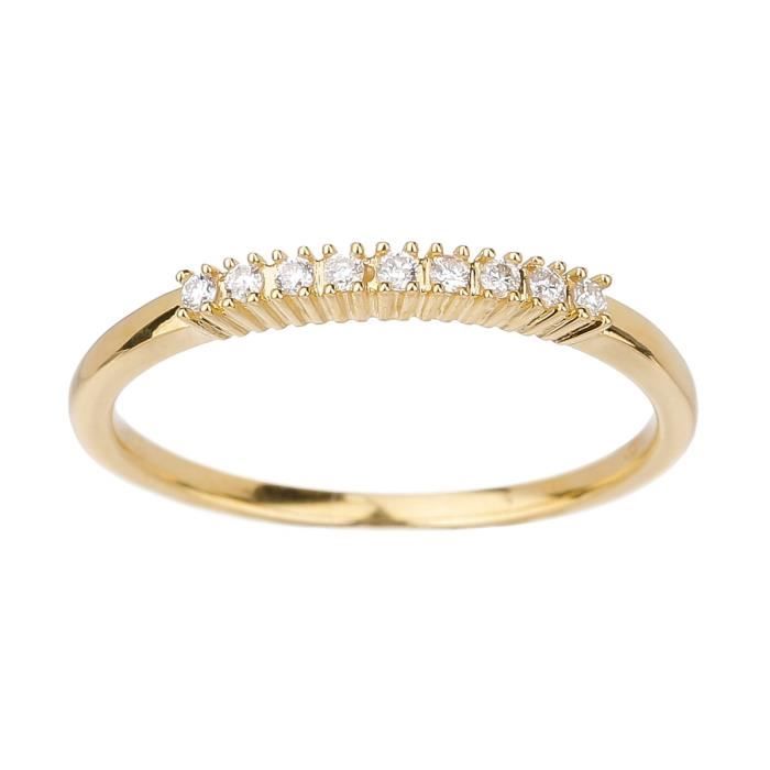MONTE CARLO STAR Alliance Or Jaune 750° et Diamants 0.10 ct Femme