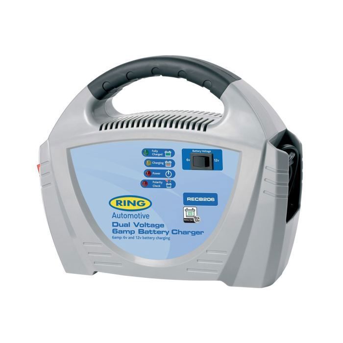 CHARGEUR DE BATTERIE Chargeur de batterie 6/12 Volts   6 Amp   70 AH