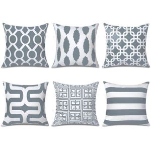 HOUSSE DE COUSSIN Topfinel 6 Pcs Housse de Coussin Décorative Microf