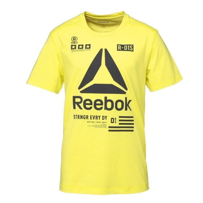 REEBOK T-shirt SPEEDWICK DELTA - Homme - Jaune
