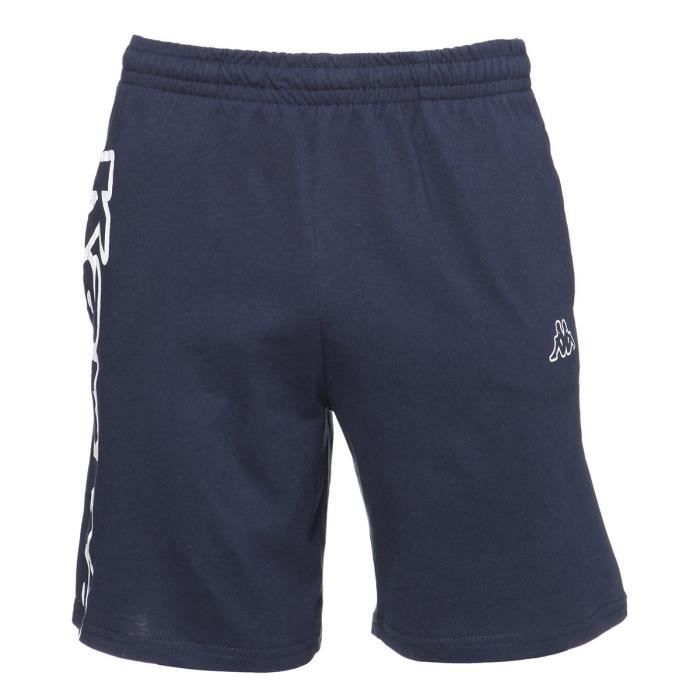KAPPA Short Rico - Homme - Bleu marine et blanc