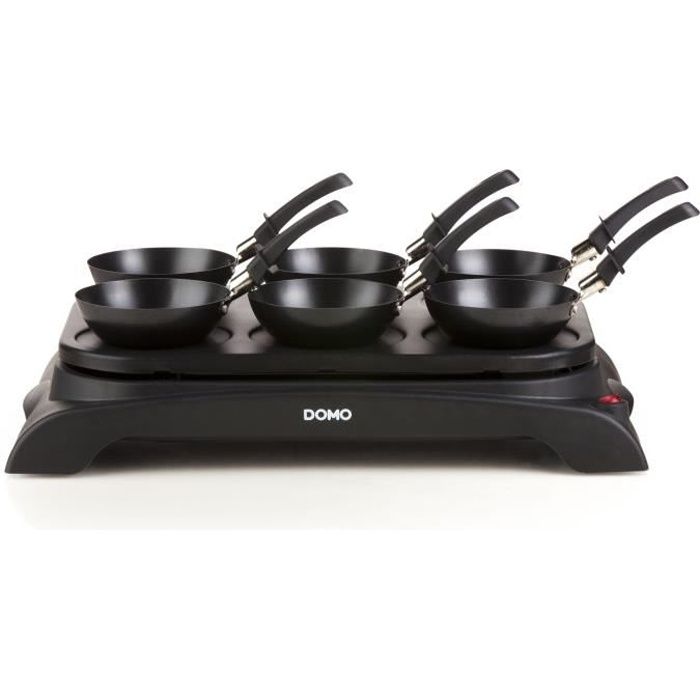 DOMO DO8710W Crêpière + Wok - 6 personnes - 1000W - Noir