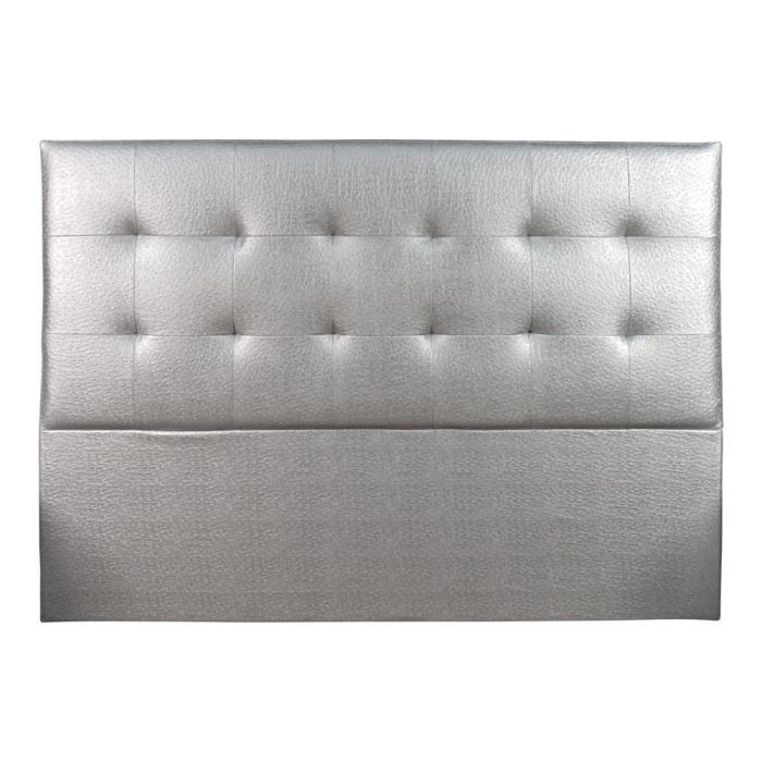 TETE DE LIT   ASPECT AUTRUCHE   ARGENT   Longueur (m)  1,62   Largeur