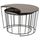 SUNMOON Lot de 2 tables basses gigognes vintage en