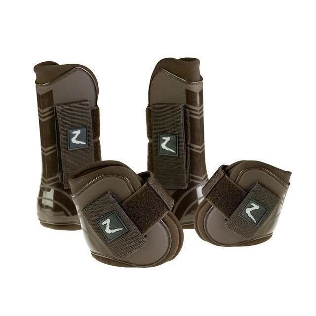 HORZE Ensemble complet de guêtres pour chevaux, taille Full, brun