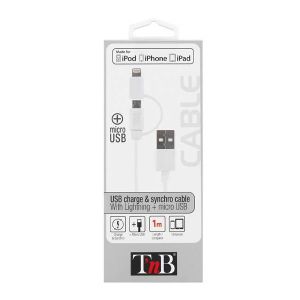 TNB Câble USB de charge Lightning - Blanc