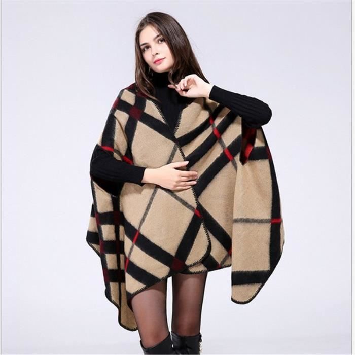 Mode Femme PONCHO Fashion Manteau Chaud veste Tricoter ...
