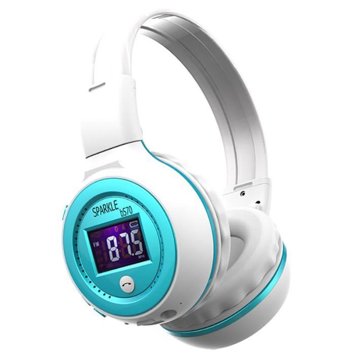 Sans Fil Bluetooth Casque Stéréo Casque Lcd Portable Pliable