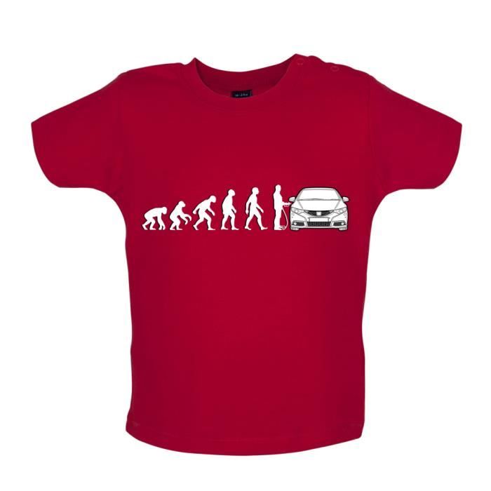 Dressdown Volution De L Homme Honda Civic T Shirt Bebe Rouge Rouge