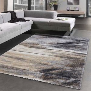 Moderne Tapis Rouge Gris Noir 120x160cm Sculpté Tapis Top