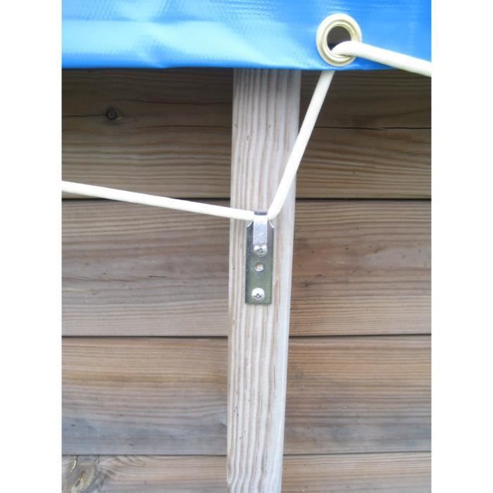 SUNBAY Bâche hiver pour piscine ronde en bois Bogota - 5,85 x 4,10 x 1,20 m